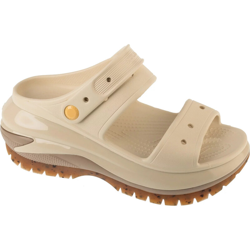 Béžové dámské pantofle na platformě Crocs Classic Mega Crush Sandal 107955540