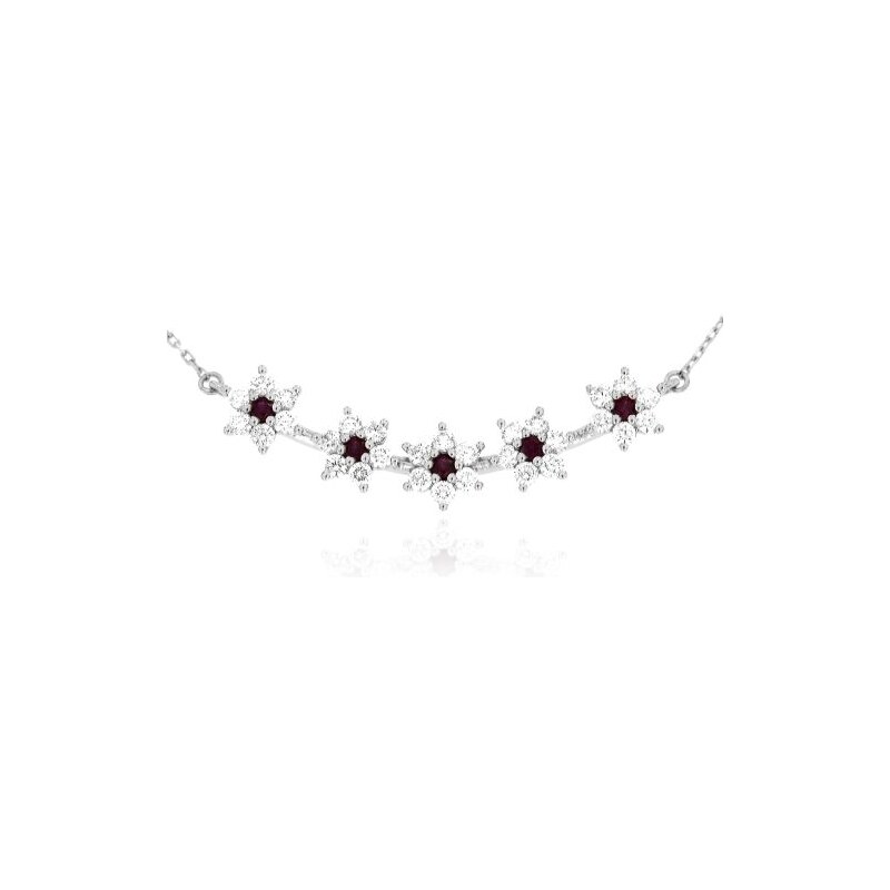 Zlatnictví U Kostela Diamantový náhrdelník s rubíny 1154b 107956371