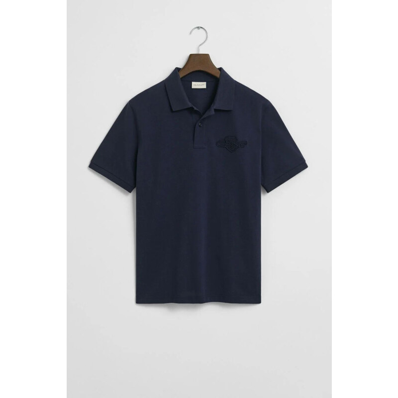 POLOKOŠILE GANT REG TONAL SHIELD SS POLO EVENING BLUE