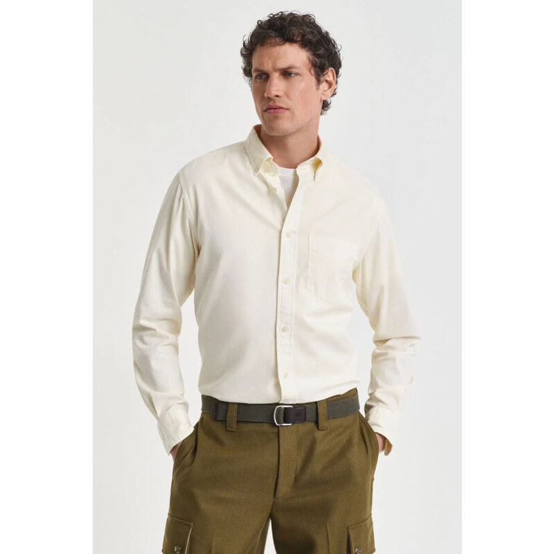KOŠILE GANT REG GMNT DYED TWILL SHIRT CREAM