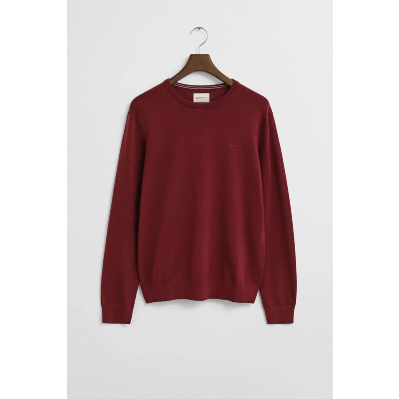 SVETR GANT EXTRAFINE MERINO WOOL C-NECK PLUMPED RED