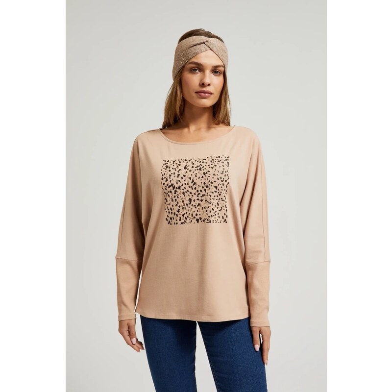 Marisse Womens Blouse Z-Ts-4516 L.Brown