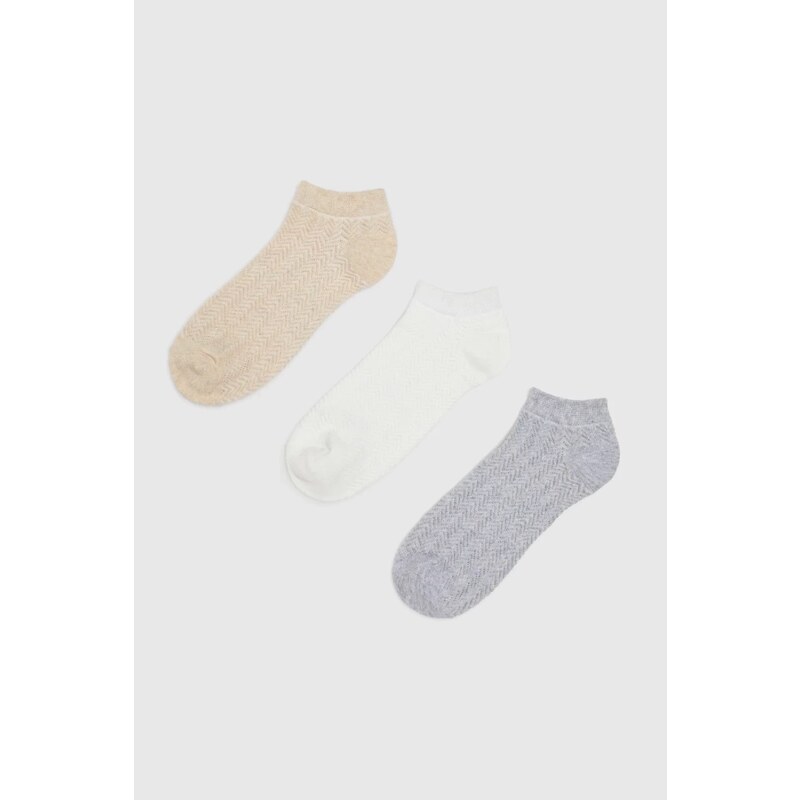 Marisse Womens Socks L-Sk-4310 Off White