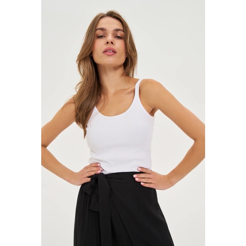 Marisse White Cotton Top 107973099