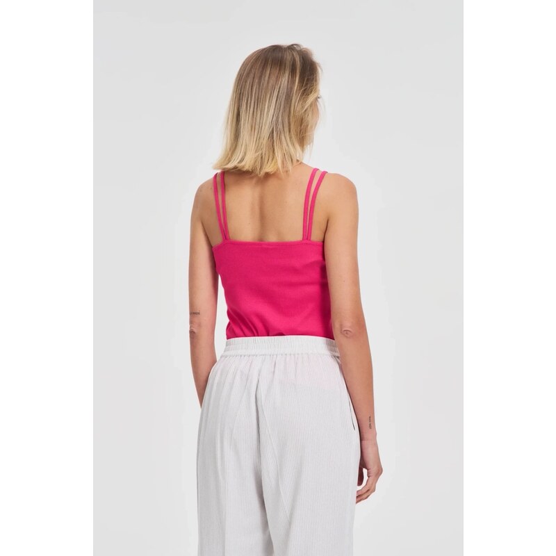 Marisse Fuchsia Cotton Top 107973098