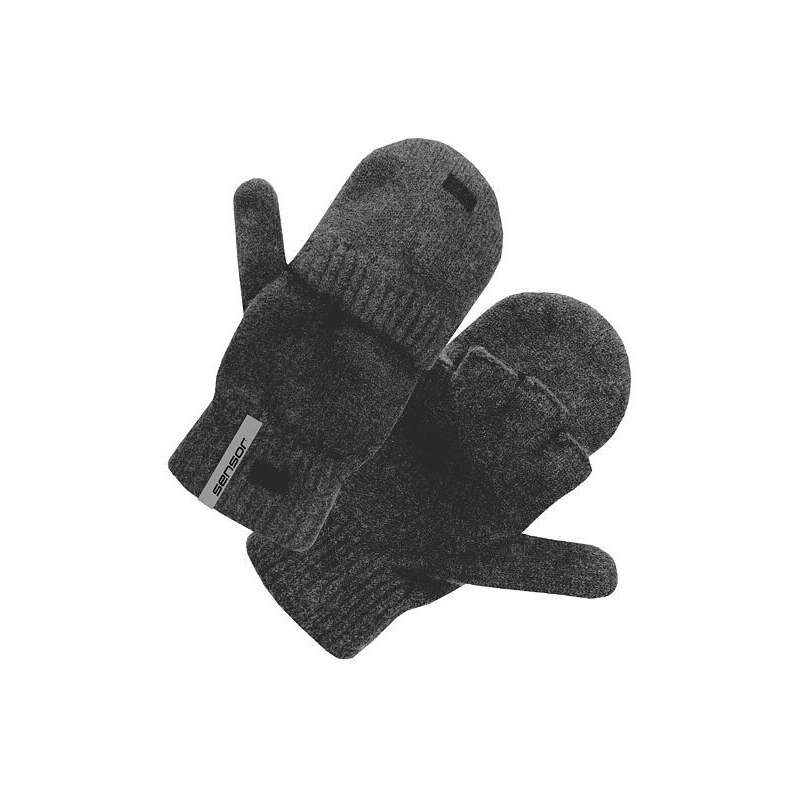 Vlněné rukavice Sensor Virgin Wool melír šedá 107971998