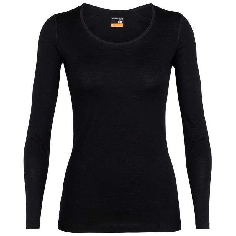 Dámské funkční triko merino 200 Oasis Icebreaker černá 107972178