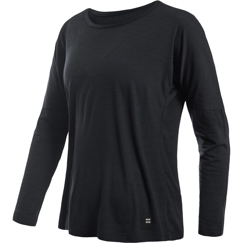 Dámské triko Sensor Merino Air Traveller s dlouhým rukávem černá 107972214