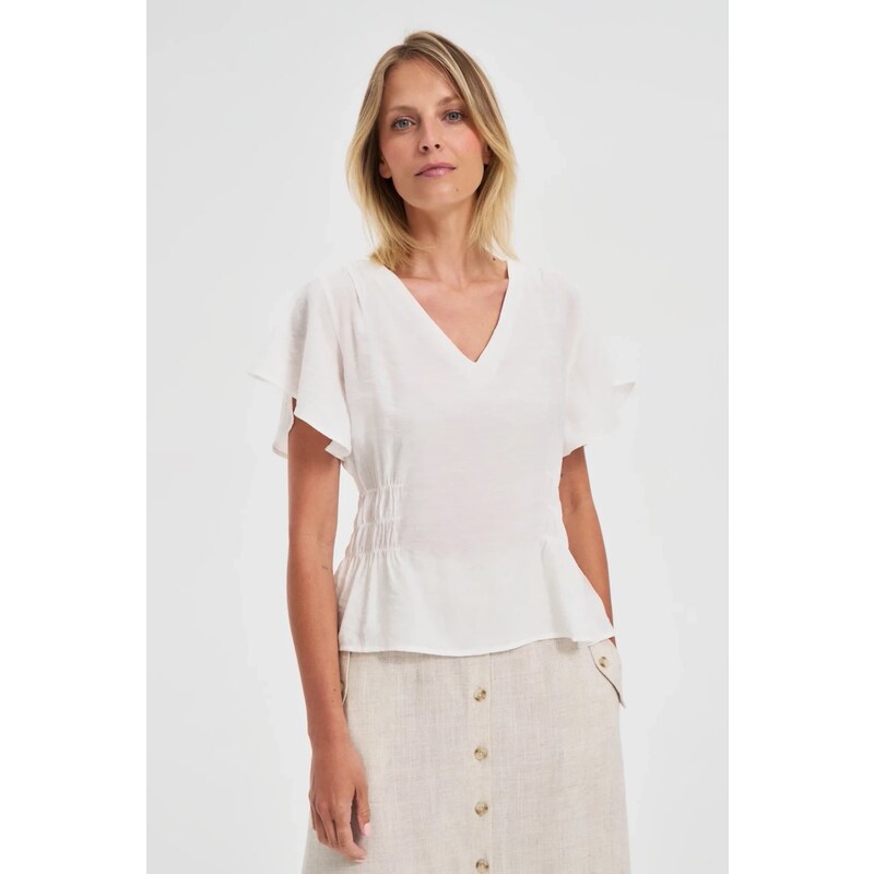 Marisse Fitted White Shirt