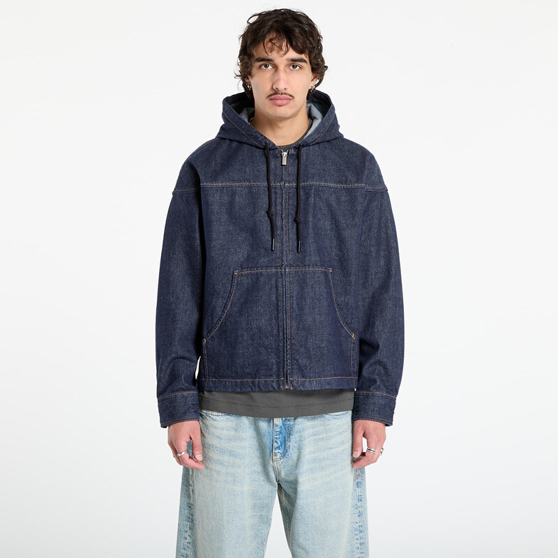 Bunda Calvin Klein Jeans Denim Zip Front Hood Jacket Blue S