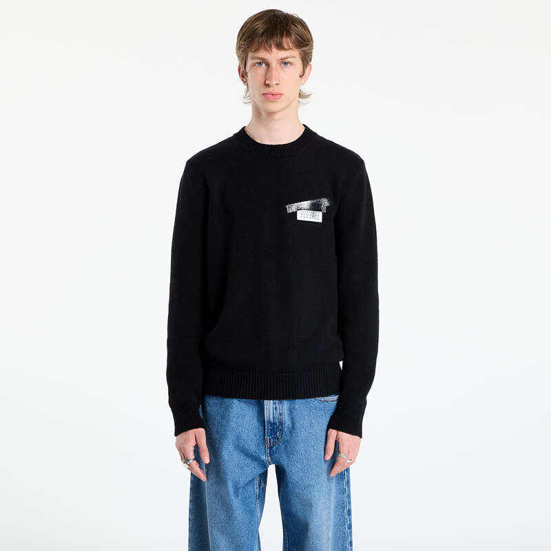 Svetr MM6 Maison Margiela Numeric Logo Crewneck Black S