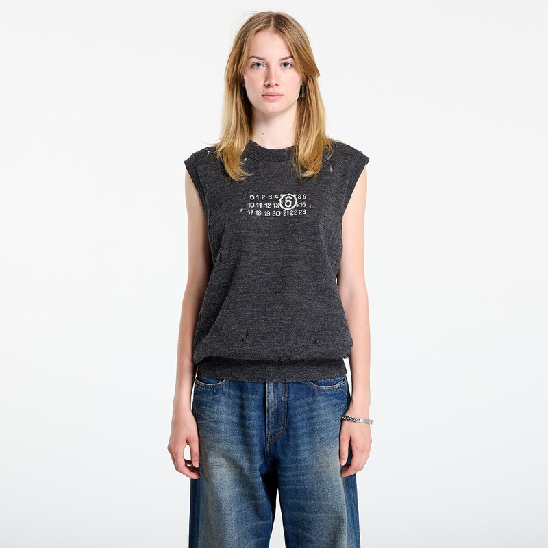 MM6 Maison Margiela Vesta MM6 Gilet Dark Grey Melange L