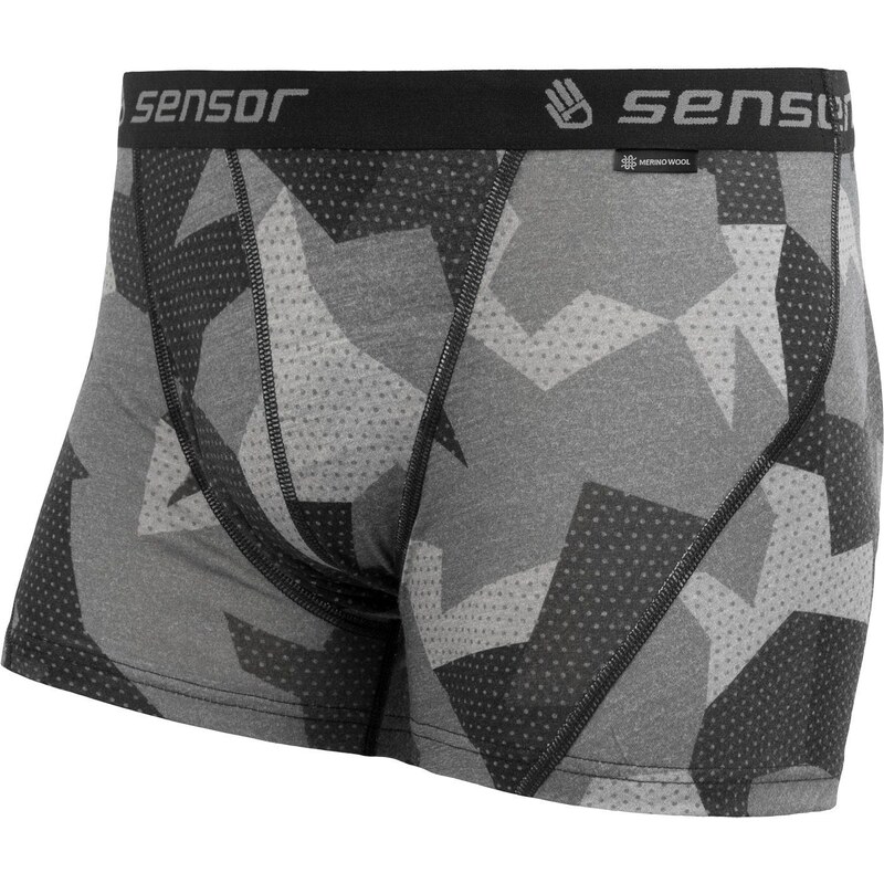 Pánské funkční trenky Sensor Merino Impress Camo 107975183