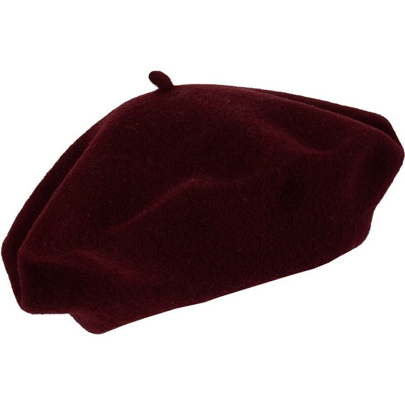 Adolf Nytra Vlněný baret Merino vínová 107975510