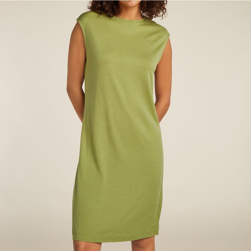 Dámské šaty Merino 200 Granary Sleeveless Dress Icebreaker Olive 107975599