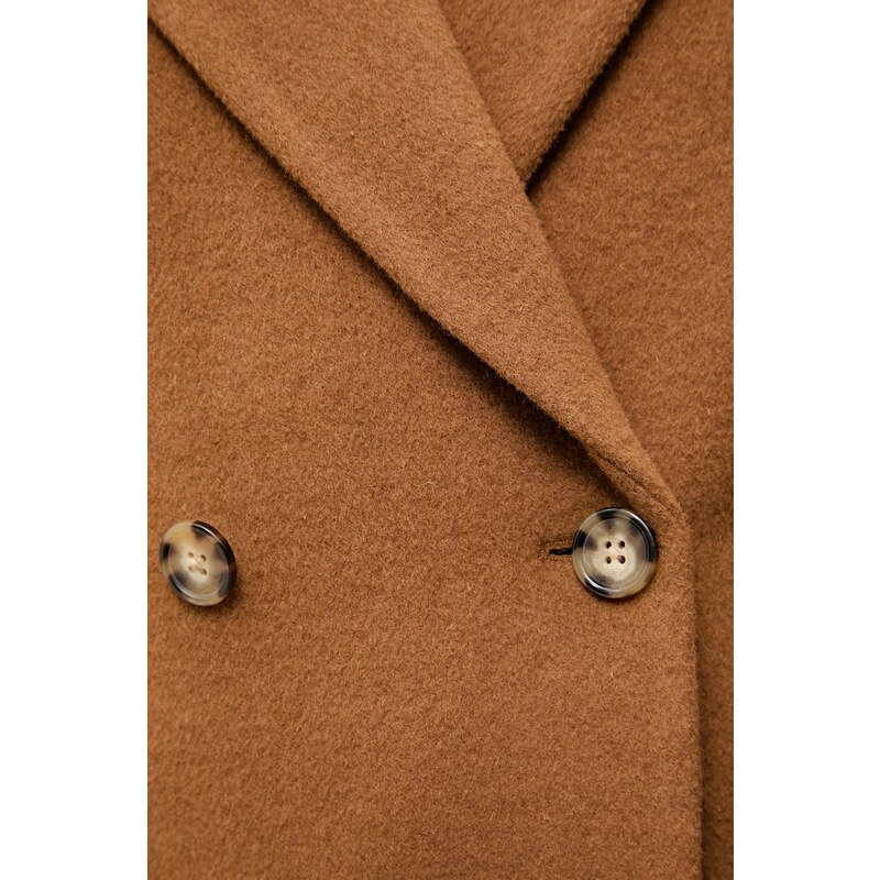 Vlněný kabát Answear.LAB béžová barva