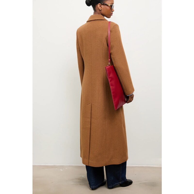 Vlněný kabát Answear.LAB béžová barva