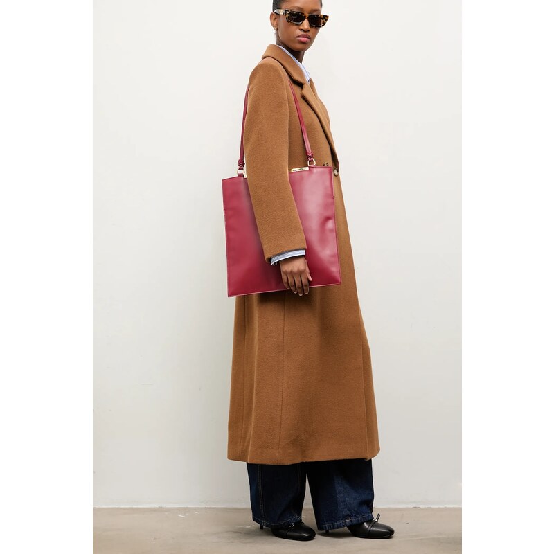 Vlněný kabát Answear.LAB béžová barva