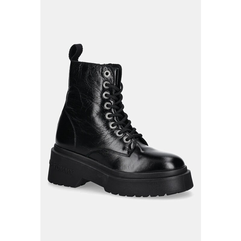 Tommy Jeans Kožené workery Tommy Jeans TJW CHUNKY SHINY LEATHER