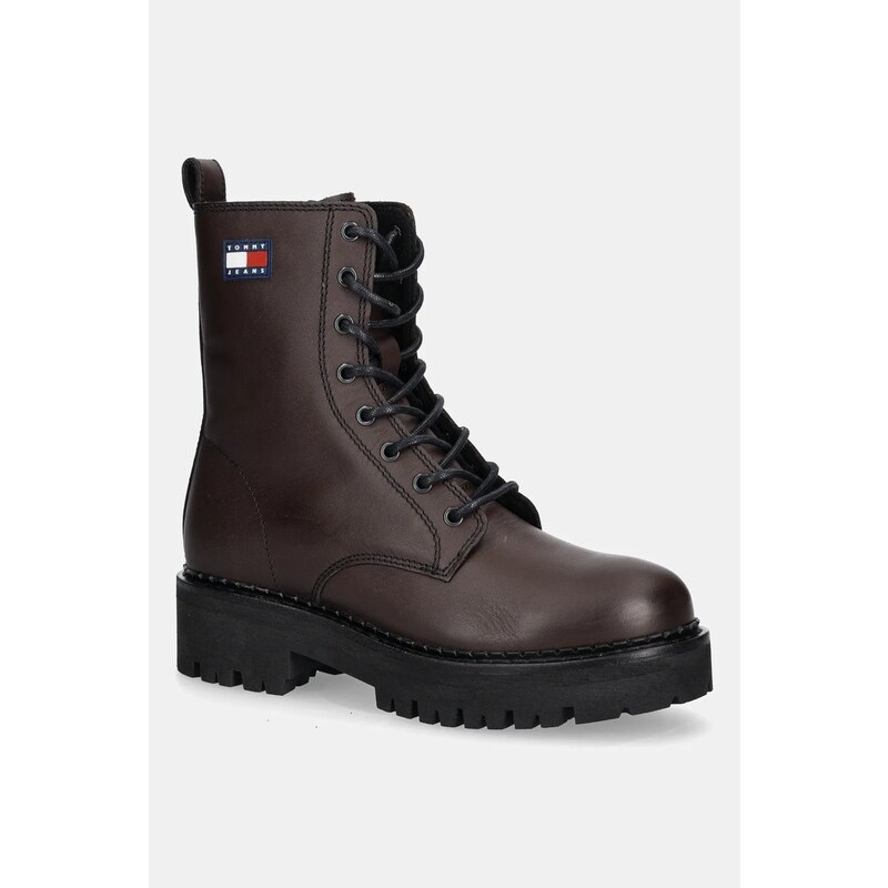 Tommy Jeans Kožené workery Tommy Jeans TJW URBAN LACE UP BOOT