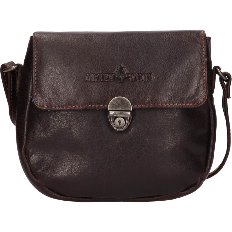 Dámská kožená crossbody kabelka Greenwood Petra - tmavě hnědá 107978150