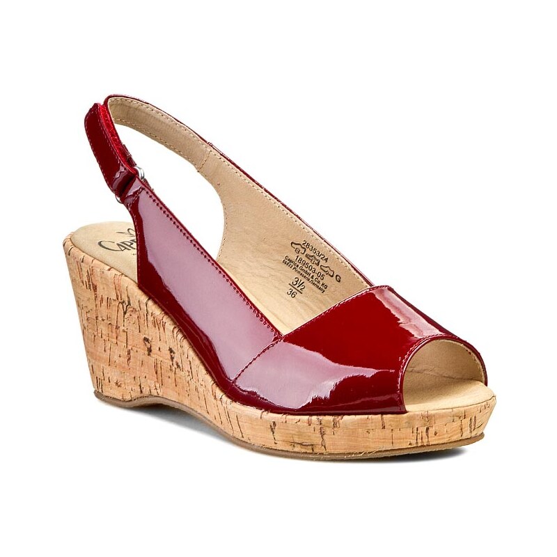 Sandály CAPRICE - 9-28353-24 Red Patent 505