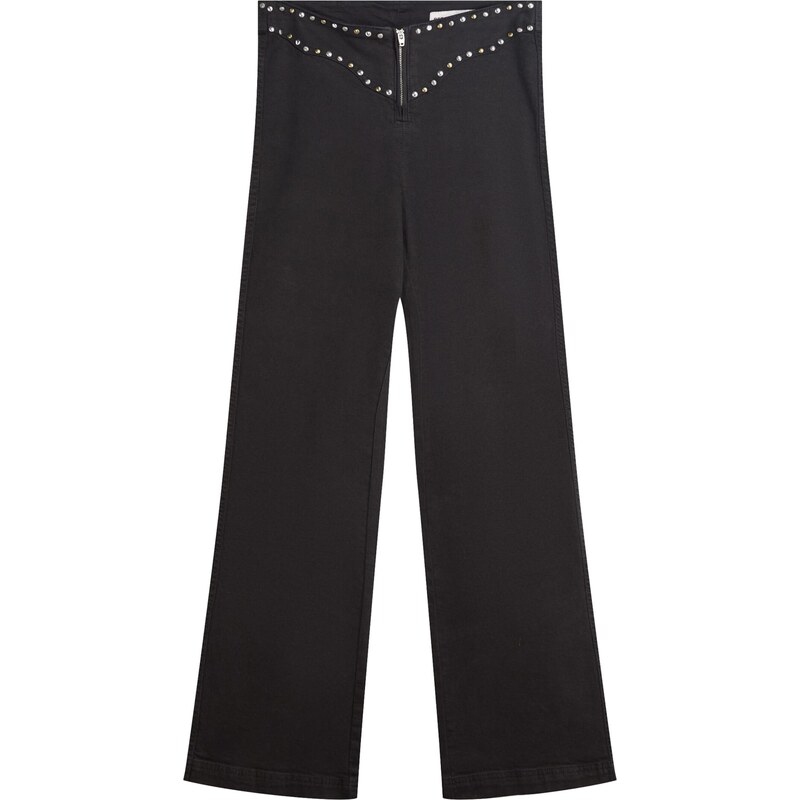 Bershka Kalhoty černá