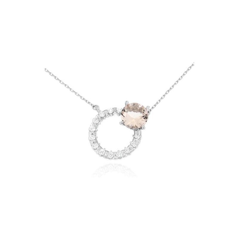 Zlatnictví U Kostela Diamantový náhrdelník s morganitem 0542b 107981843