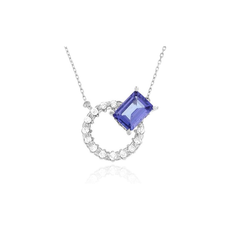 Zlatnictví U Kostela Diamantový náhrdelník s tanzanitem 542b 107981841