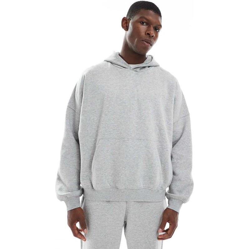 ASOS DESIGN essentials extreme oversized hoodie in grey marl