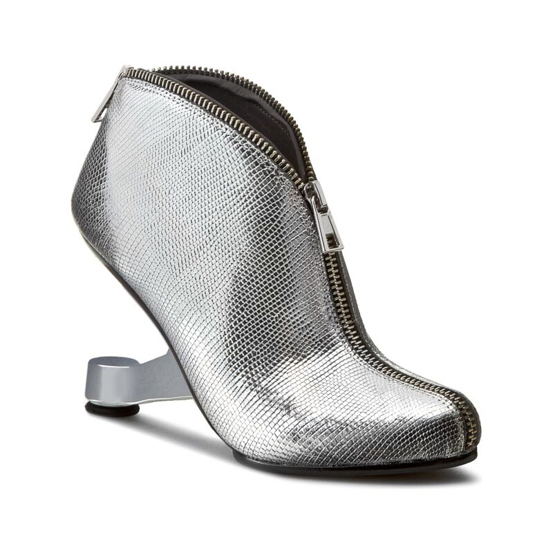 Polokozačky UNITED NUDE - Eamz Zip Bootie 1006714146 Silver