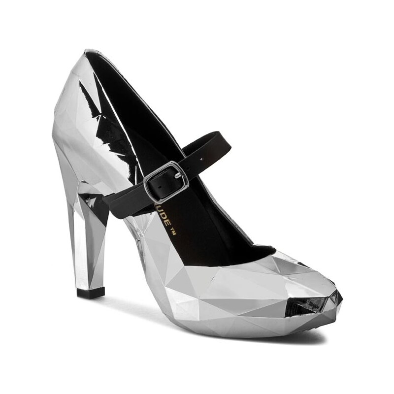 Polobotky UNITED NUDE - Lo Res Pump 1002914121 Steel Chrome