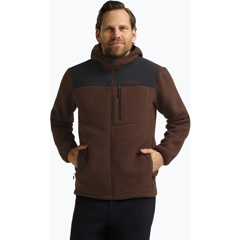 Pánská fleece mikina Jack Wolfskin Kammweg Pile Fz hot choc
