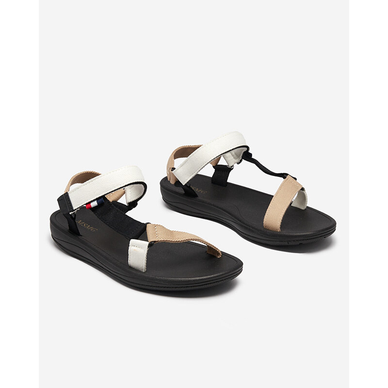 Resti Icon Womens fabric sandals in white Ojo- Footwear 107994392