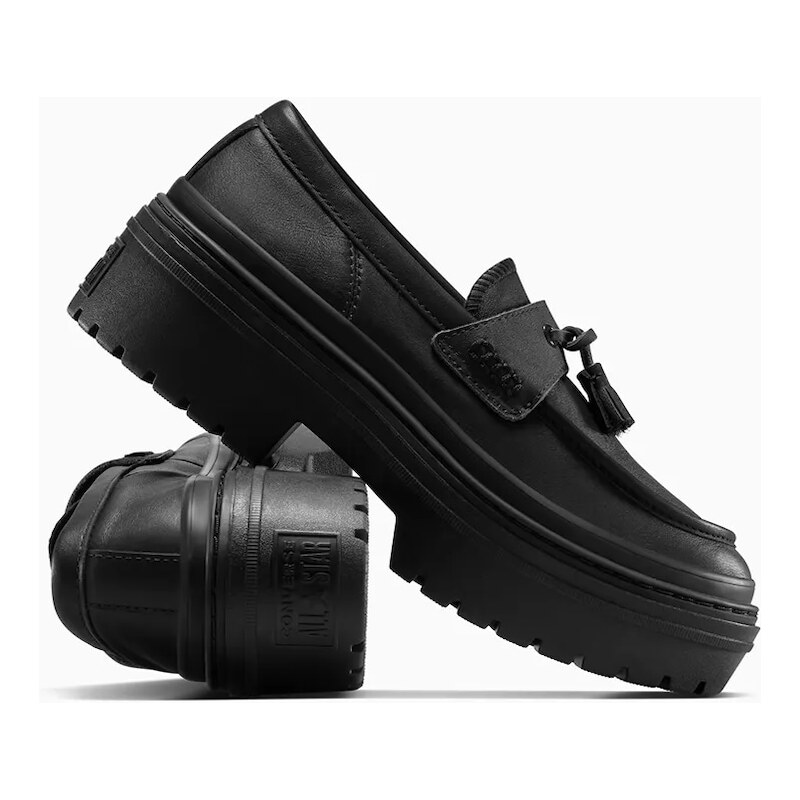 Kožené mokasíny Converse CHUCK TAYLOR ALL STAR LUGGED HEEL LOAFER