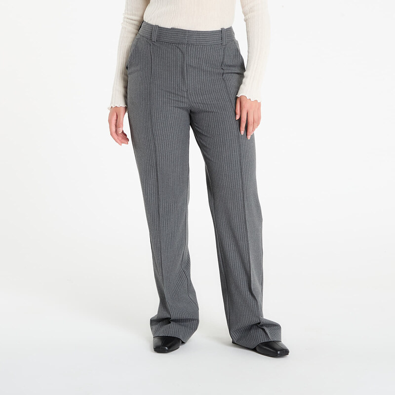 Kalhoty Samsøe Samsøe Salot Trousers Dark Gull Gray Pinstripe L 108000006