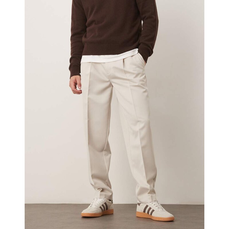 ASOS DESIGN tailored oversized tapered trousers with front pleat
