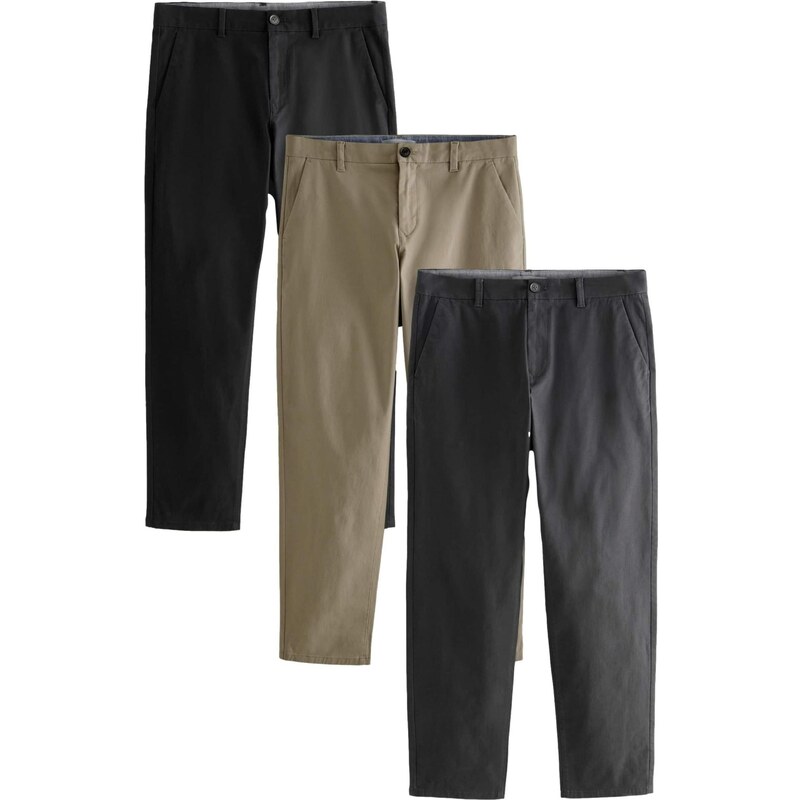 Next Chino kalhoty nažloutlá / černá
