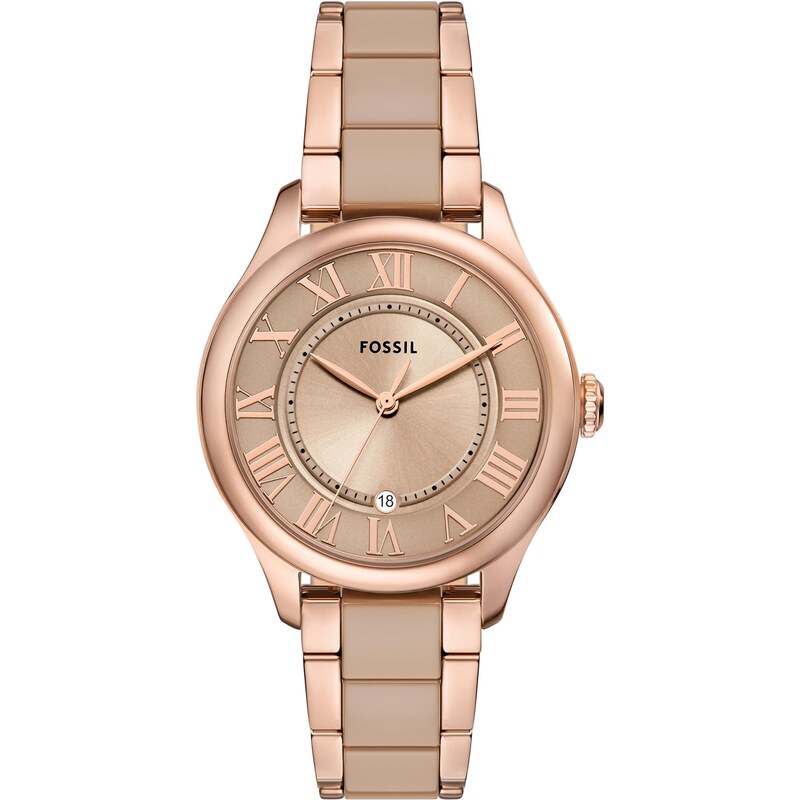 FOSSIL Analogové hodinky GILMORE růžově zlatá / černá 108773604