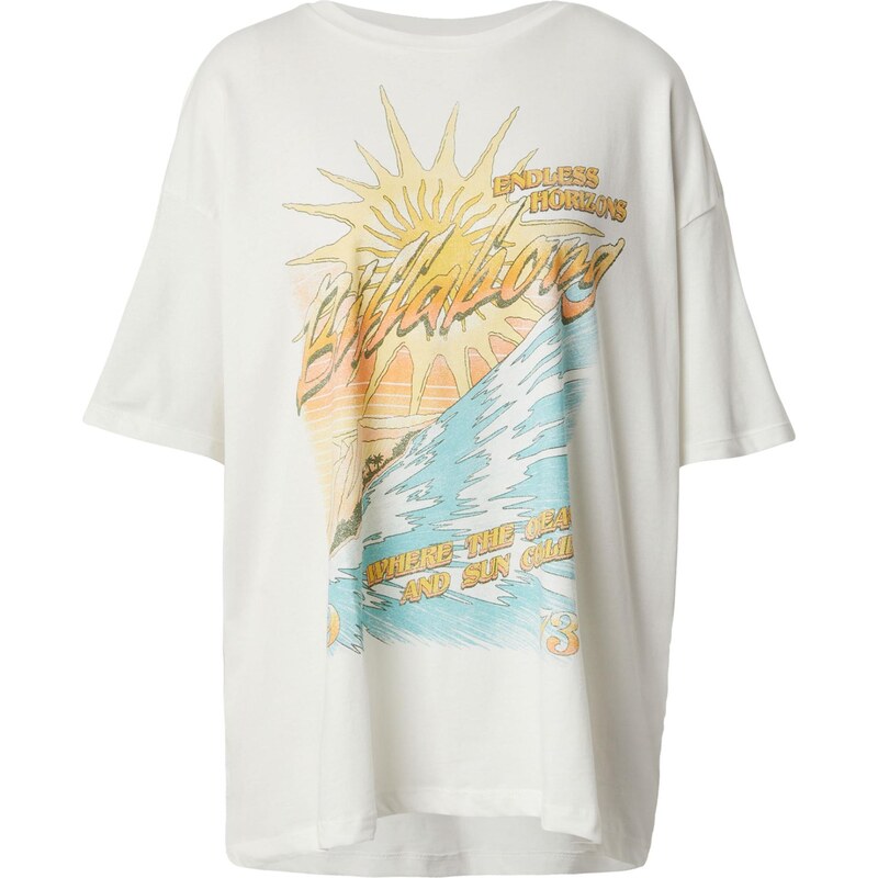 BILLABONG Oversized tričko WHERE THE SUN C nebeská modř / žlutá / 109224588