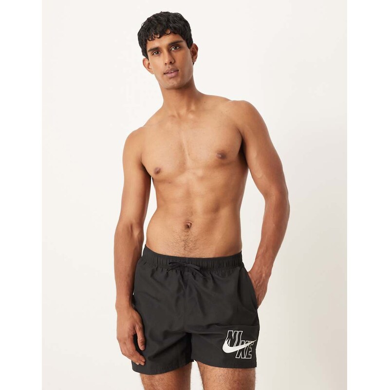 Nike Swimming Nike 5 inch Volley swimming shorts in black