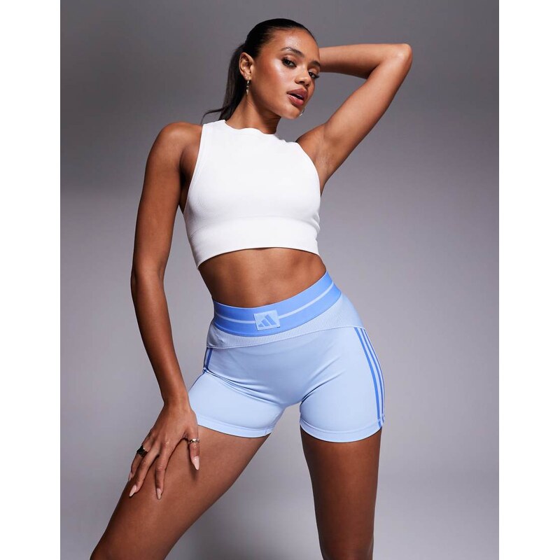 adidas performance adidas Training Hyperglam rib booty shorts in dusty 108006365
