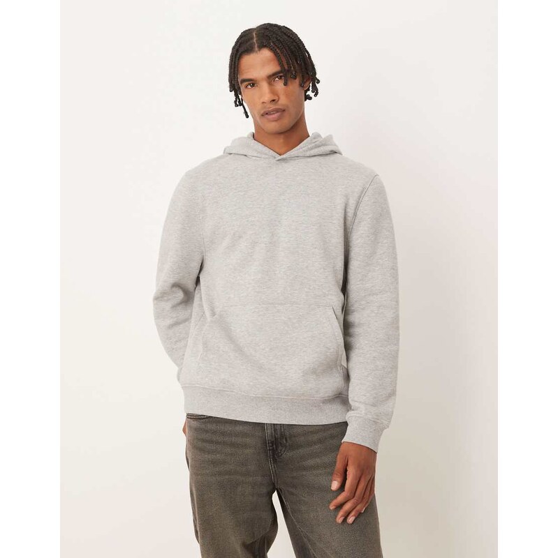 ASOS DESIGN essentials hoodie in grey marl
