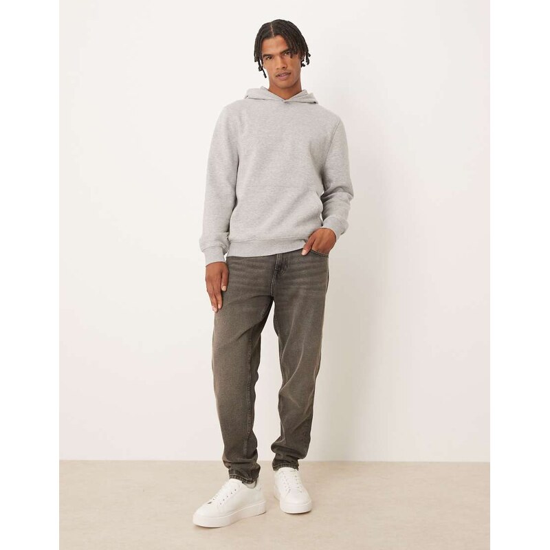ASOS DESIGN essentials hoodie in grey marl