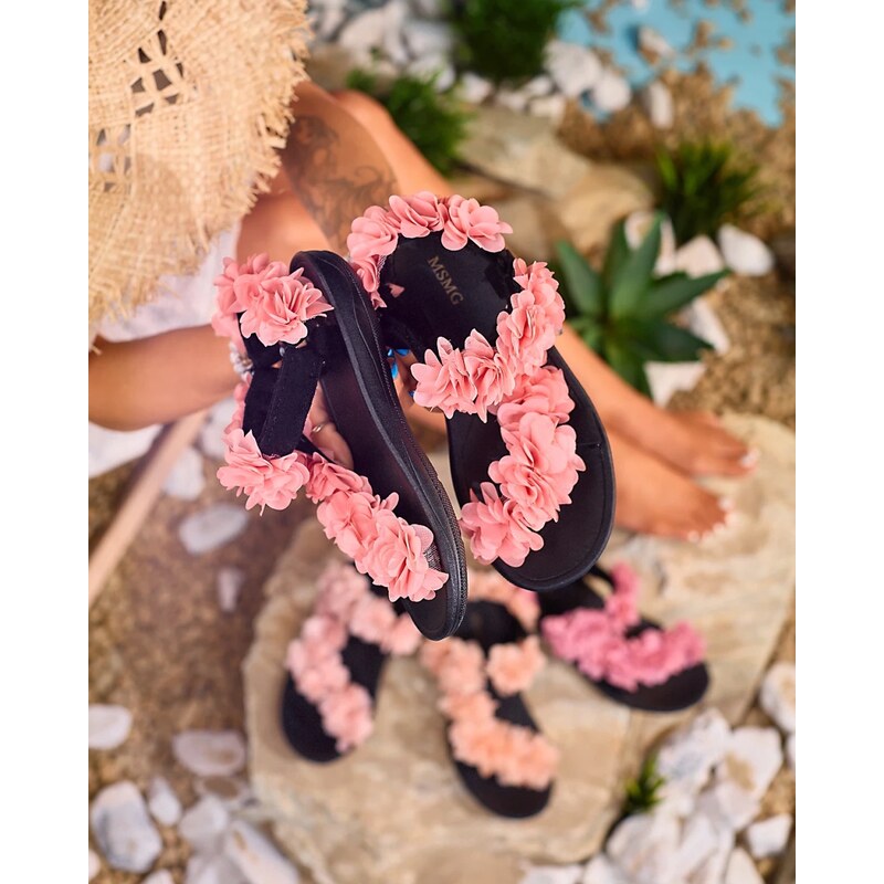 Resti Coral womens sandals with flowers Alferroy 108016098