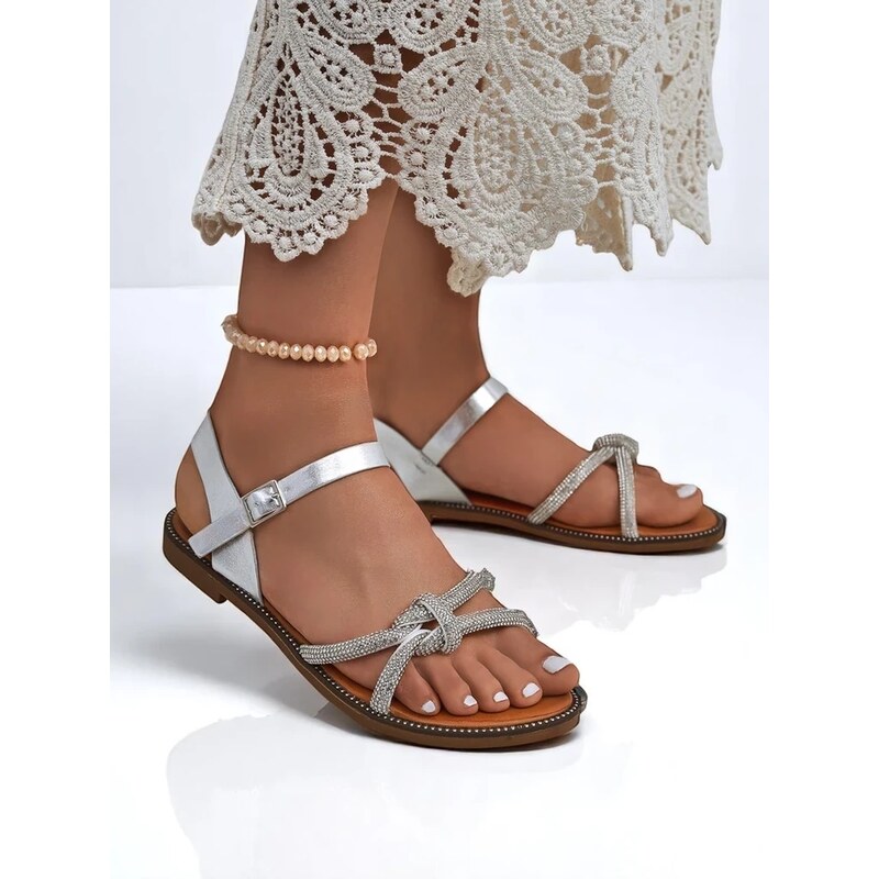 Resti Womens Sandals with Decorative Rhinestones Bella Shine