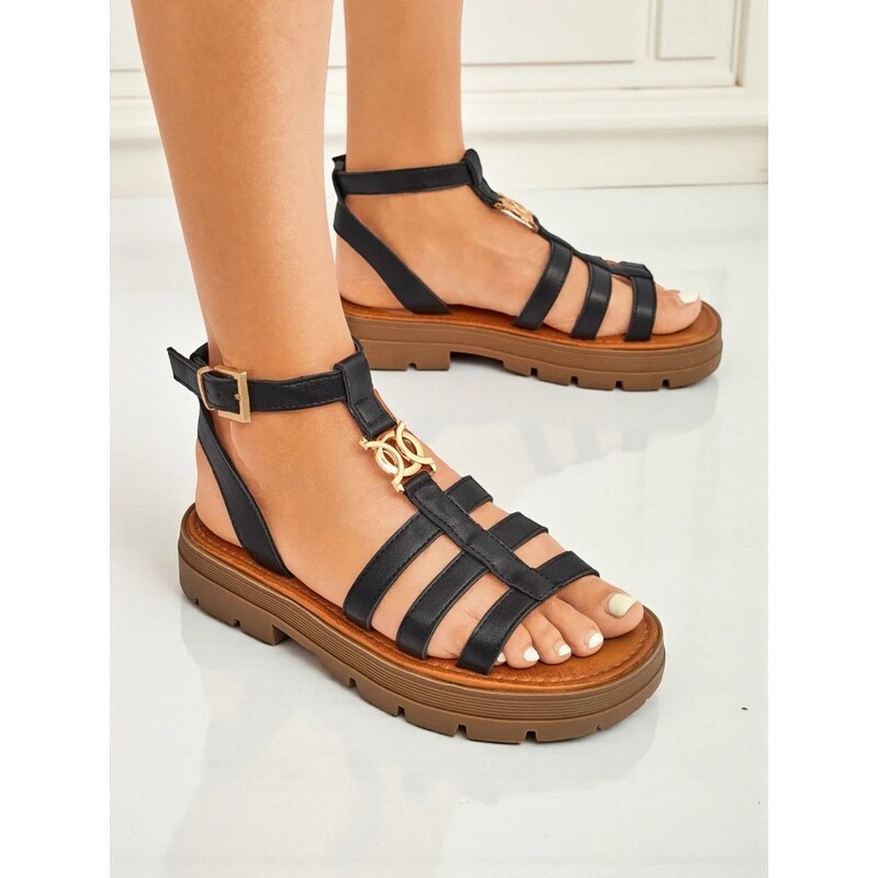 Resti Womens Roman Sandals Golden Livia