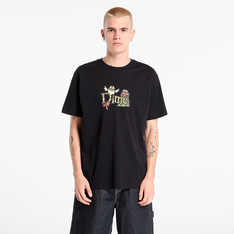 Tričko DIME Classic Fuzzy T-Shirt UNISEX Black S