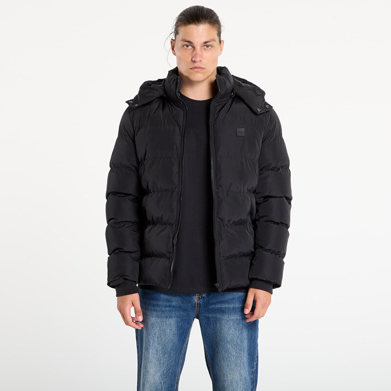 Bunda Urban Classics Hooded Puffer Jacket Black XL