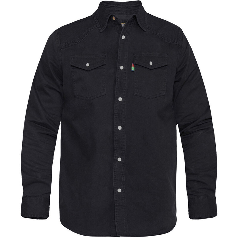 DUKE košile pánská WESTERN Style Denim Shirt riflová nadměrná
